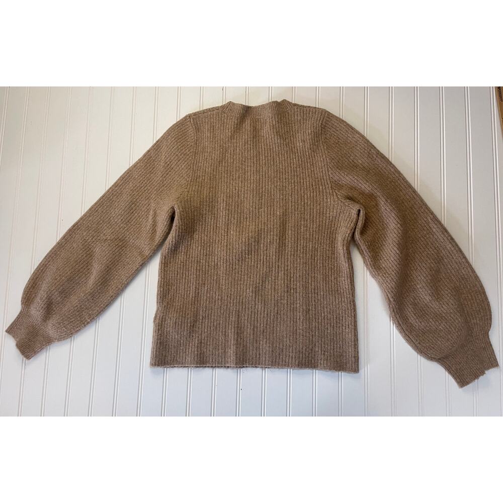 J Crew Balloon Sleeve Wool Blend Crew Neck Sweater Extra Soft Size Womens Medium - Picture 7 of 8